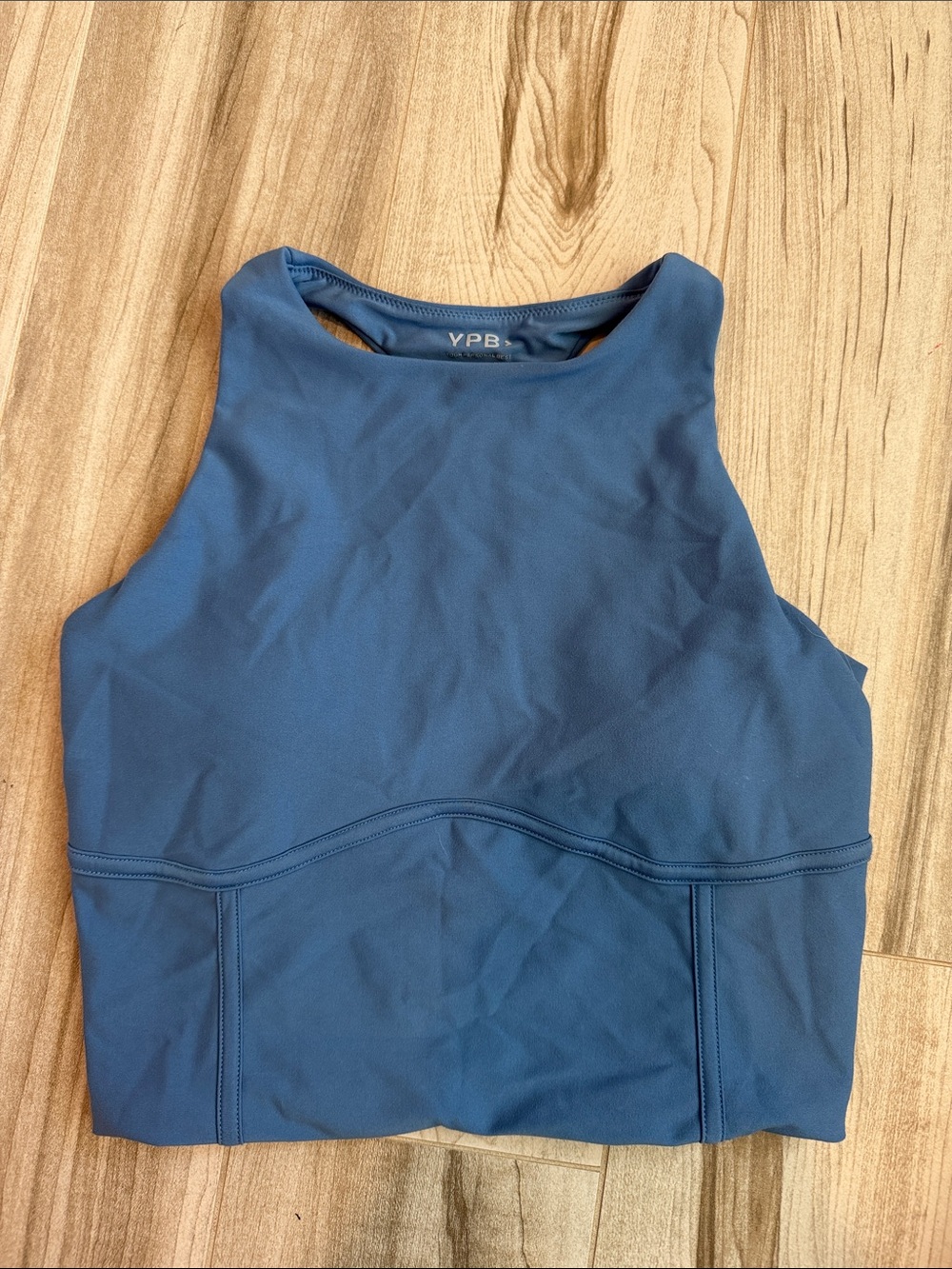 YPB Abercrombie High Neck Workout Tank Blue Small